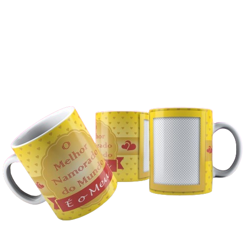 Caneca Cerâmica/Porcelana - 325ml - Amor - Dia dos namorados lembrança lembrancinha presente dia dos namorados casal coração o melhor namorado do mundo é o meu caneca com foto