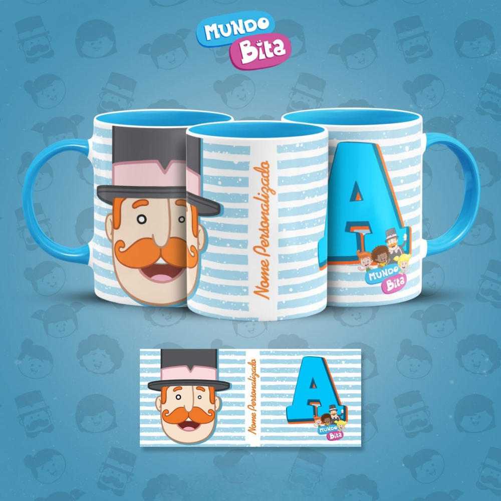 Caneca Infantil Estilo Mundo Bita – Personalizada com Nome e Foto | 325ml | Loja Caneka