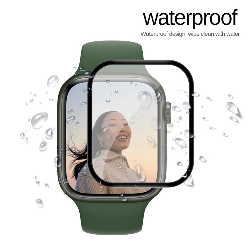 Protetor De Tela De Vidro Apple Watch iWatch Cobertura Completa Temperado 41mm/45mm/38mm/40mm/42mm/44mm Series 7/6/5/4/3/se