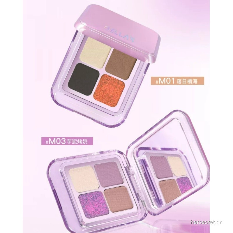 Gella’s Chameleon Shifting Eyeshadow, Iridescent Color‑Shift Pigment, Cool Smoky Purple Shade for Daily & Dramatic Eye M