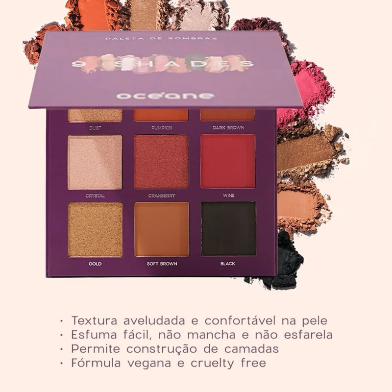 Paleta de Sombras - 9 Shades Océane Purple 25g