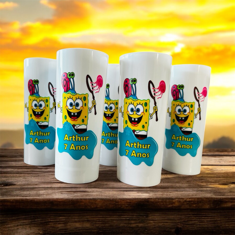 Copo long drink personalizado Bob esponja