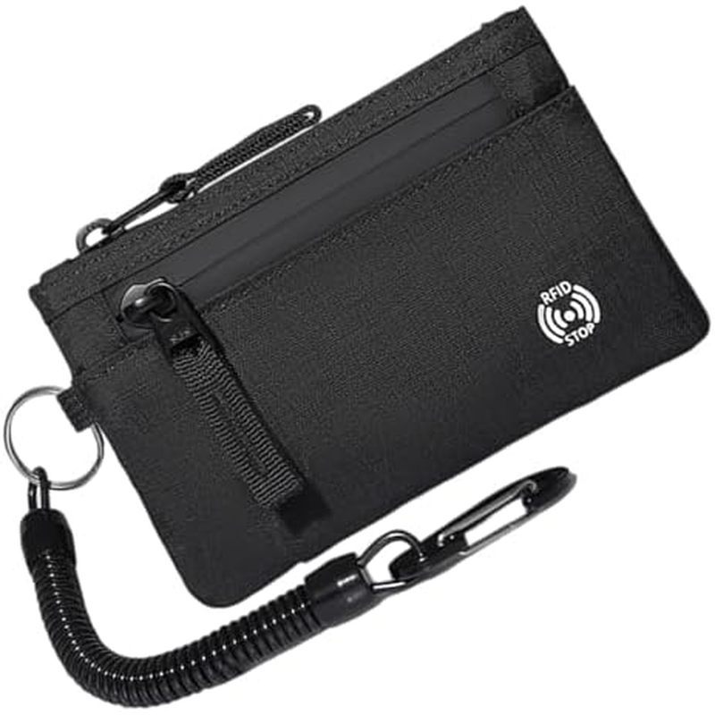 Anti-theft Coin Purse Anti-Theft Credit Card Holder With Zipper Coin Pocket