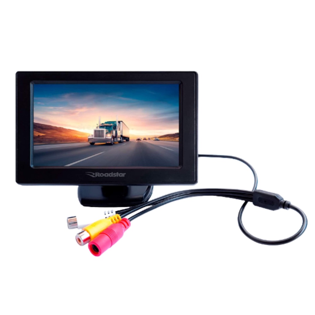 Monitor Veicular TFT para Caminhão Ônibus Vans Micro-ônibus 4.3 Polegadas 24V Roadstar RS-424BR PLUS