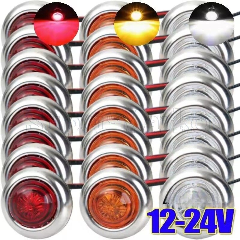 Luzes Marcadoras LED 12-24V-Lâmpada De Advertência De Condução Noturna-De Folga Lateral Para Caminhões Vans-Luz Indicado