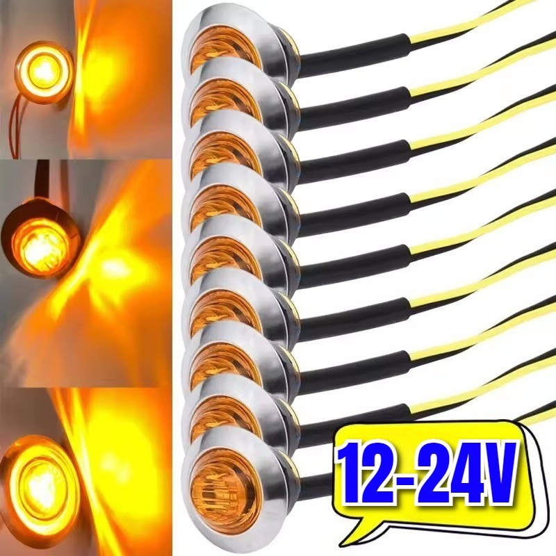 Luzes Marcadoras LED 12-24V-De Folga Lateral Para Caminhões Vans-Lâmpada De Advertência De Condução Noturna-Luz Indicado