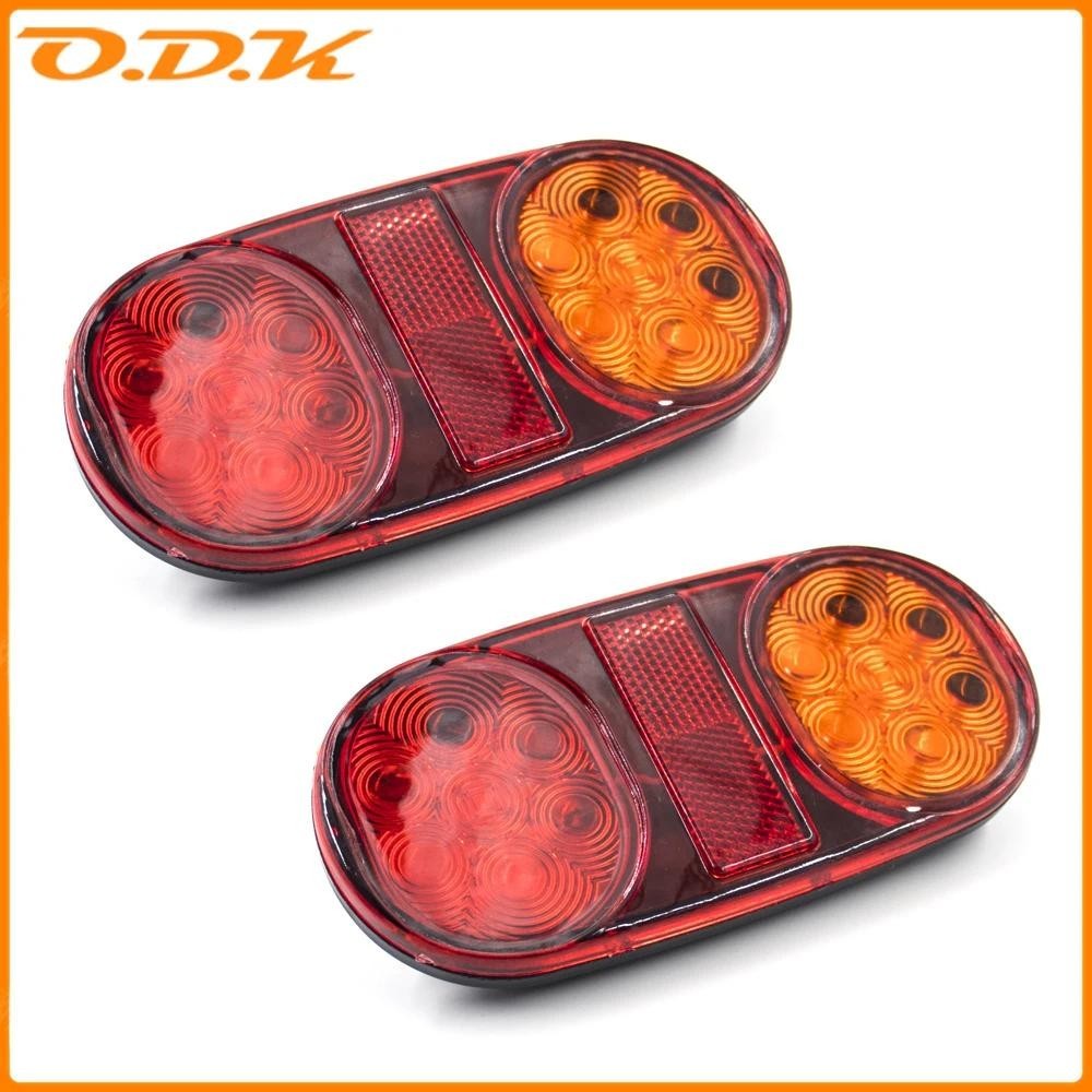 12V 24V 2 Pçs À Prova Dwaterproof Água 12 LED Cauda Lâmpadas Traseiras Par Barco Reboque Peças Para Vans Caminhão Carava