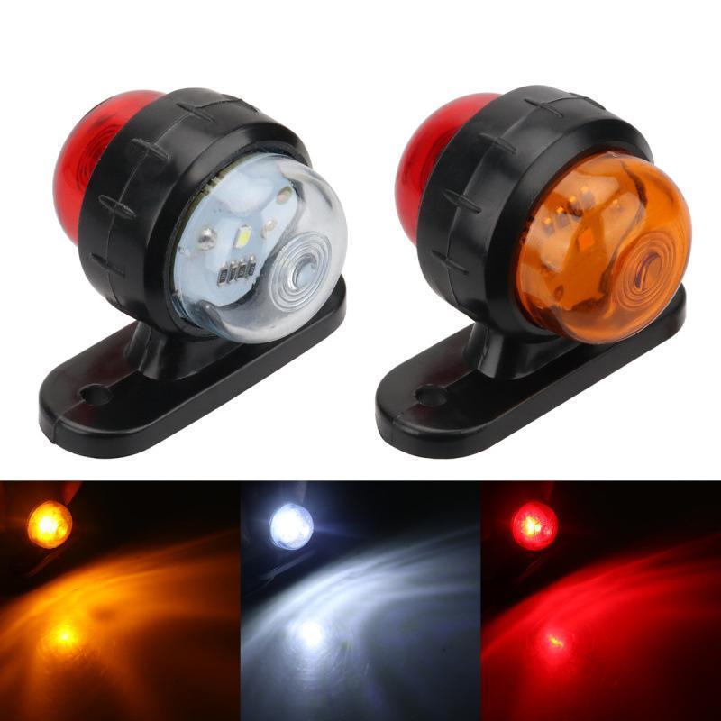 12V 24V Tru Side LED Largura Luz Dupla Cor Marcador Lâmpada À Prova D'água Uso Universal Para Reboques Ônibus Vans