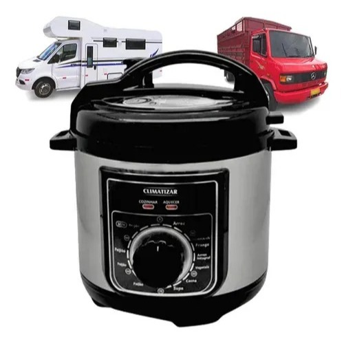 PANELA DE PRESSÃO ELÉTRICA MARCA: CLIMATIZAR 24V 300W 2,5L - IDEAL PARA: CAMINHÕES, CARROS, VANS, MOTORHOMES, BARCOS.