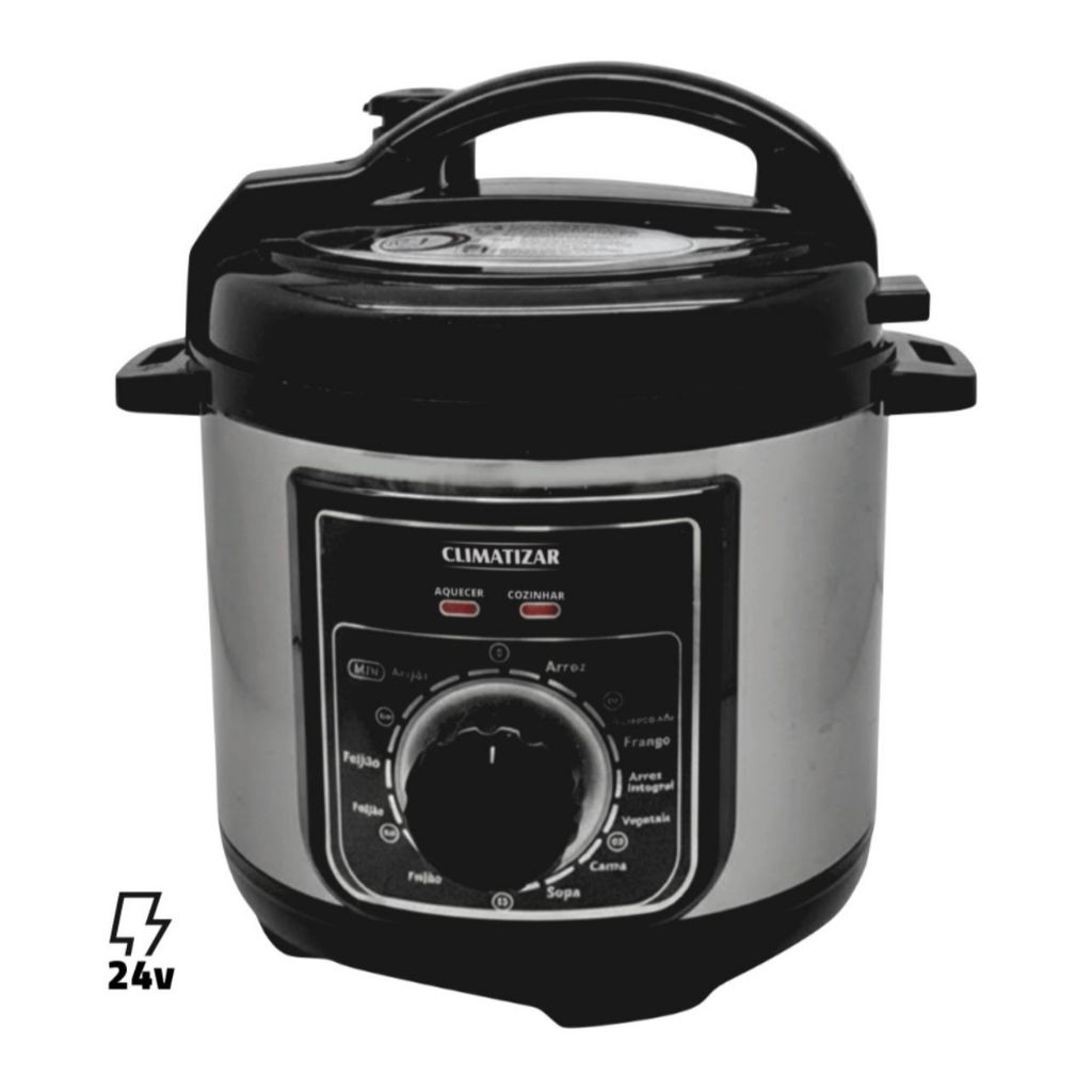 PANELA DE PRESSÃO ELÉTRICA MARCA: CLIMATIZAR 24V 300W 2,5L - IDEAL PARA: CAMINHÕES, CARROS, VANS, MOTORHOMES, BARCOS.