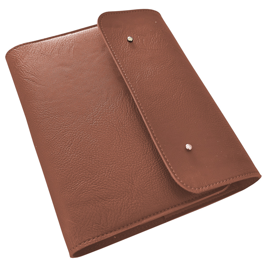 Capa para Agenda e Caderno em Couro Sintético Caramelo