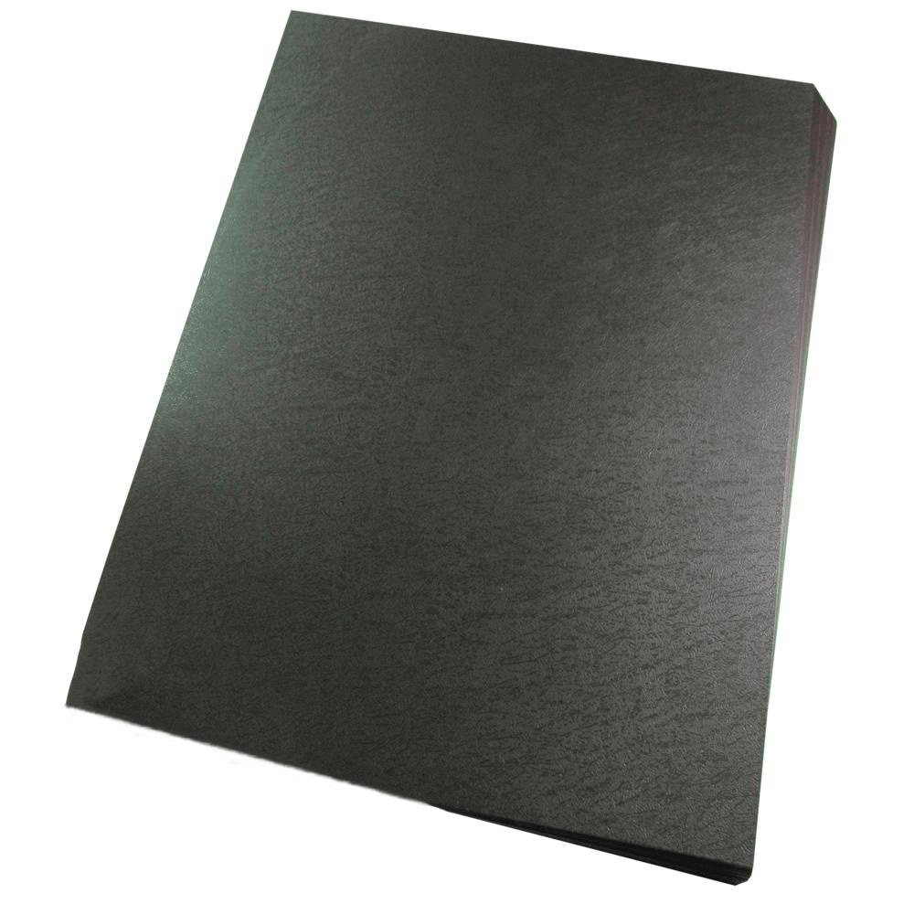 Capa para Encadernação 0,40 A4 Preto PP Couro Fundo 100un