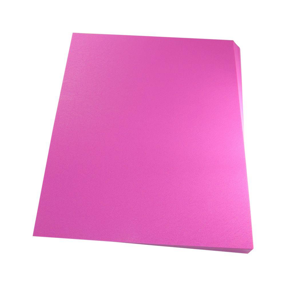 Capa para Encadernação A4 Rosa Couro Fundo PP 0,30 100un