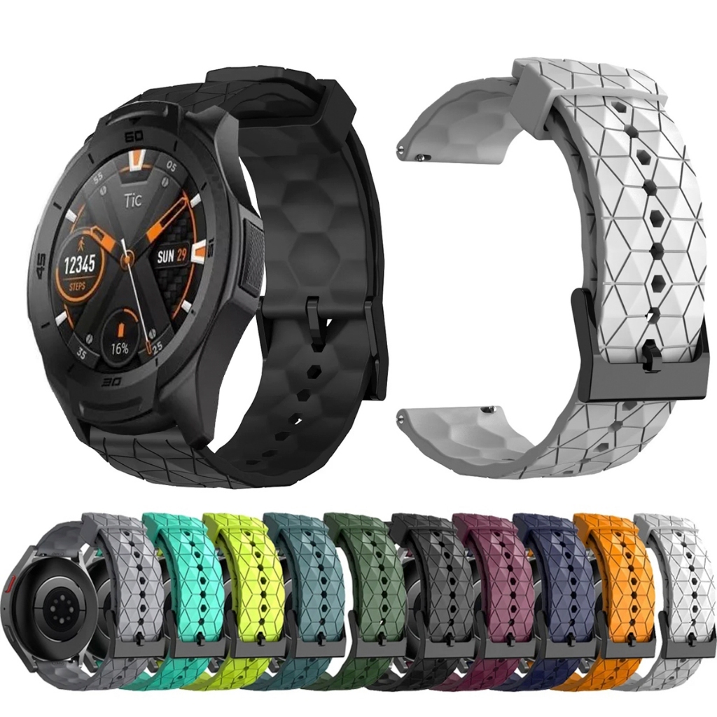 Pulseira 22mm de silicone GEOMETRICA para Smartwatch Ticwatch S2