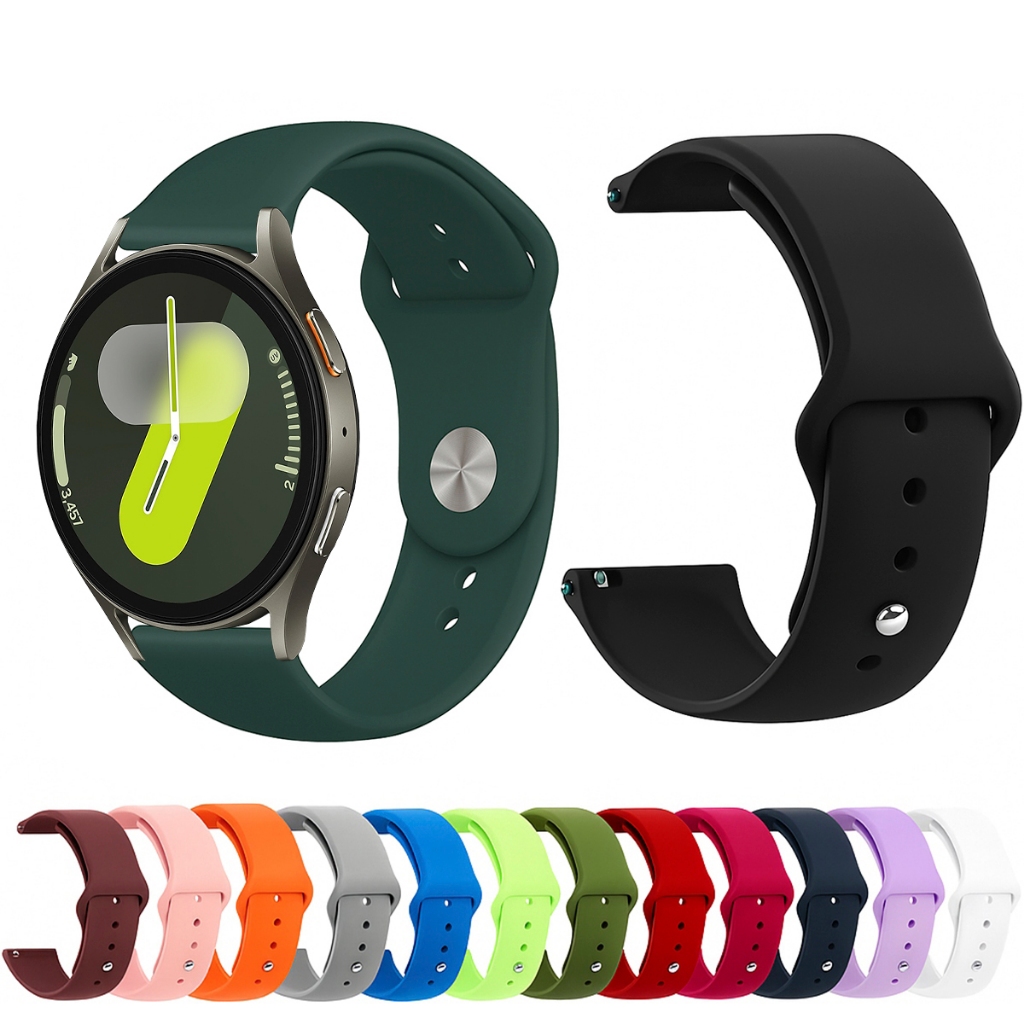 Pulseira 20mm de silicone LISA para Smartwatch Galaxy Watch 7 44mm e 40mm