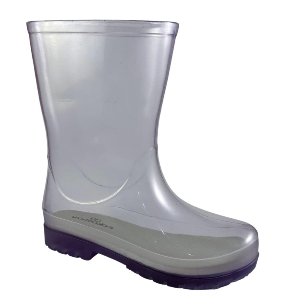 Bota Galocha Infantil Menina Transparente WorldColors 149.011