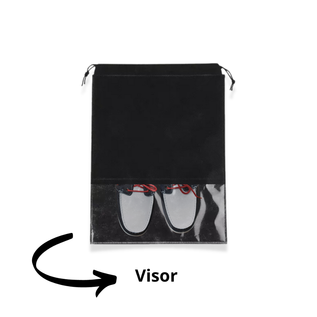 5 Saco Organizador Em Tnt Sapato  Visor Transparente