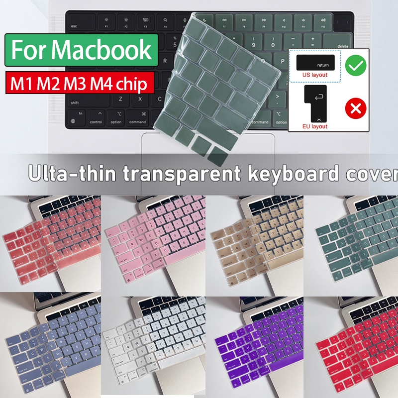 Filme de teclado de silicone ultra fino adequado para Macbook Neo A3404 2026 Air M5 M4 M3 M2 A3240 A2681 Pro 13/14/16 M1