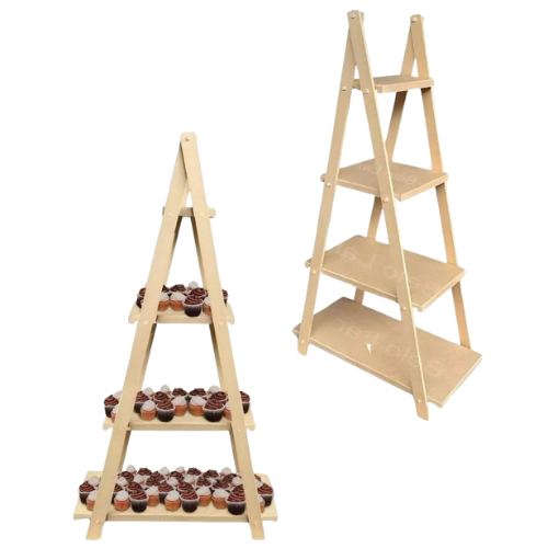 2 Escadinha De Chao 4 Andares Oferta Especial Mdf Cru