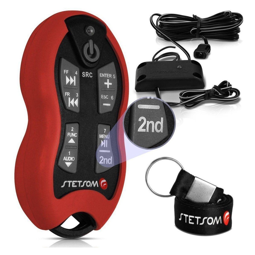Controle Stetsom Longa Distancia Sx2 Até 500 Metros Vermelho Som