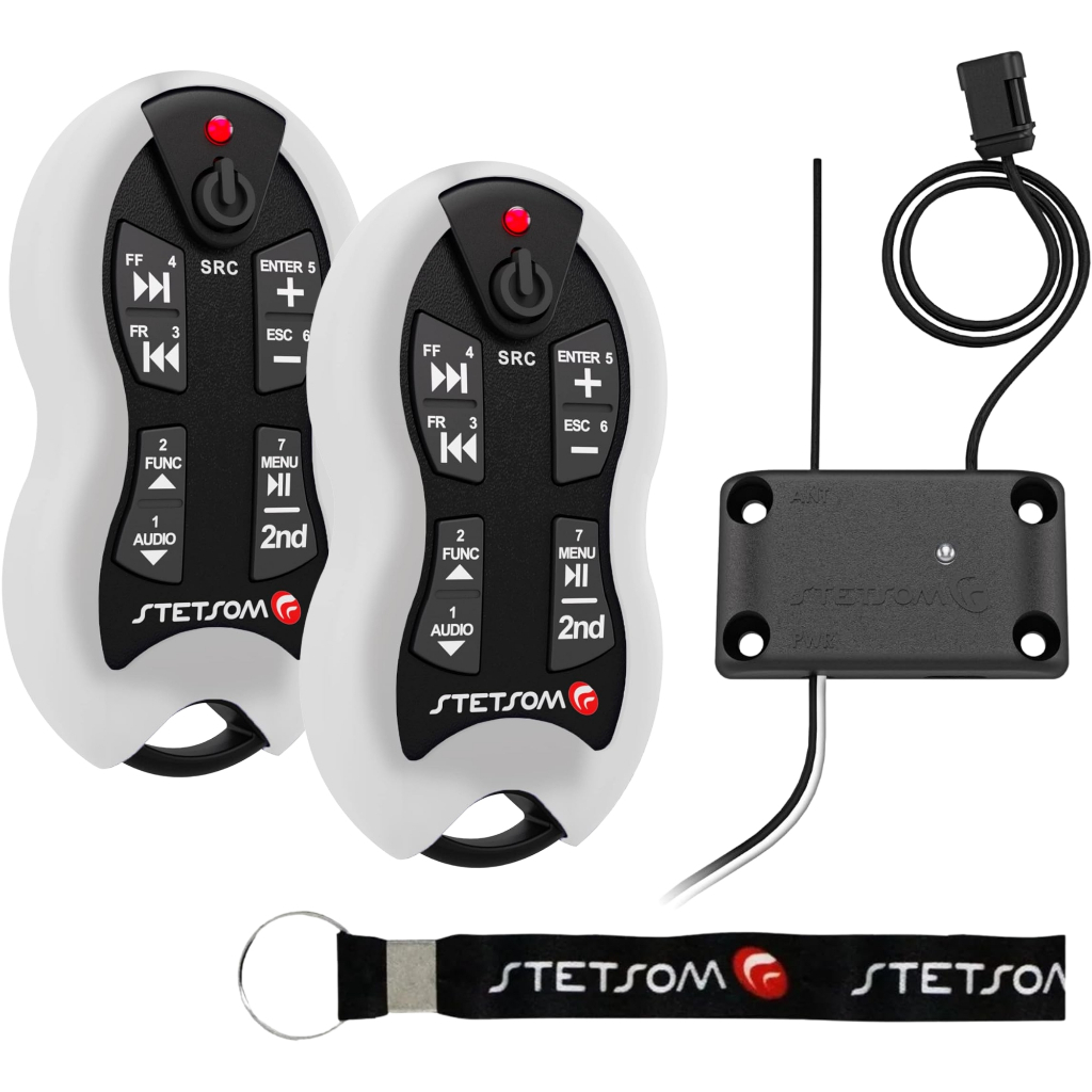 Kit 2 Controle Longa Distância Stetsom SX2 500 Metros Branco 16 Funções Som Automotivo