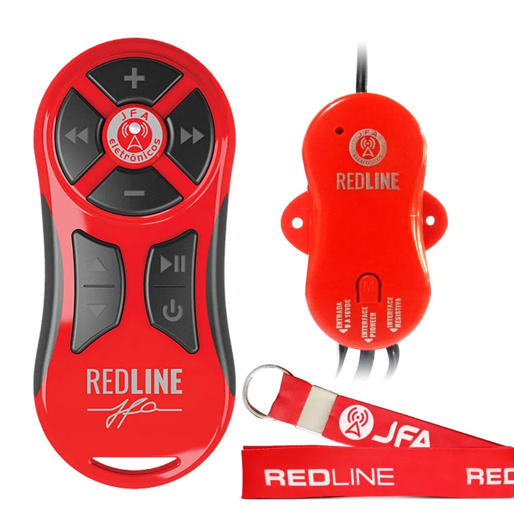 Controle Som Automotivo 1200 Metros Longa Distância Red line WR Original JFA Para Carro