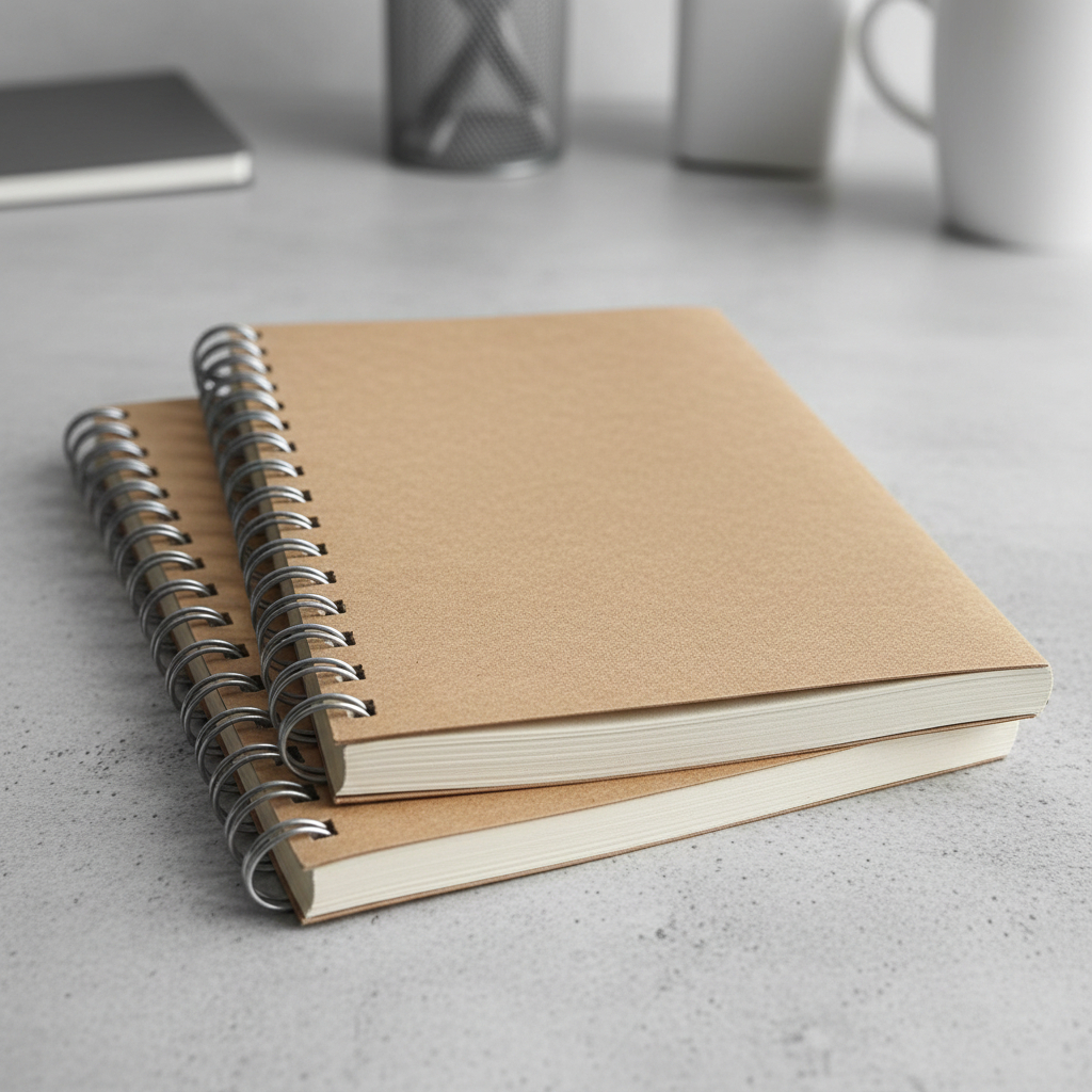 Caderno Ecológico Papel Reciclado Capa Kraft Scrapbook