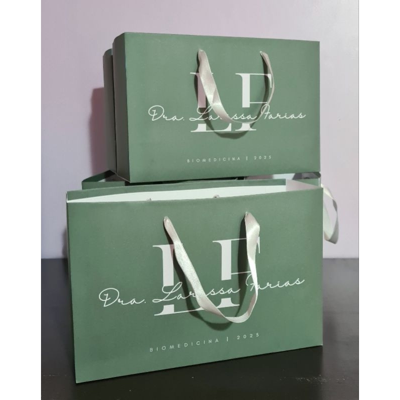 Sacolas de Papel Personalizadas - Lembrancinhas - Formatura - Papelaria Personalizada