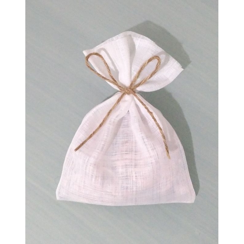 10 Saquinho Tecido Linho Branco 10X15 Embalagem Lembrancinha Casamento Aniversário Formatura Maternidade Nascimento