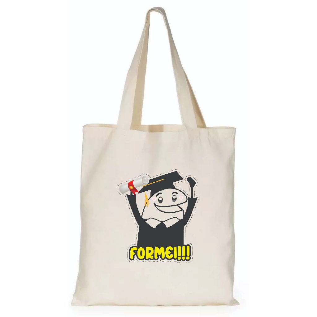 Kit 10 Ecobag Sacola 30x35 para Formaturas Lembrancinha Personalizada