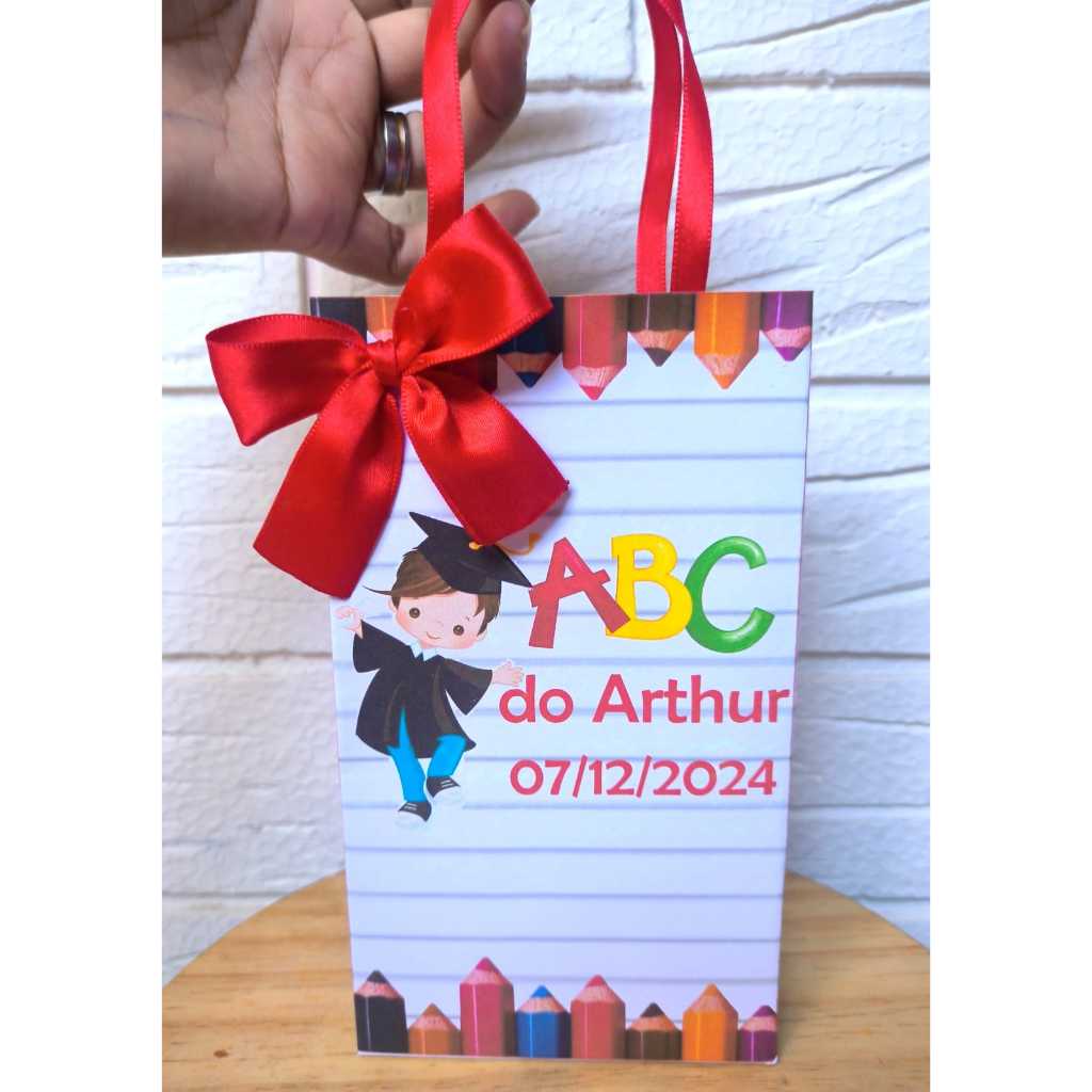 Sacola Personalizada FORMATURA DO ABC  PEGUE E MONTE Lembrancinha personalizada abc