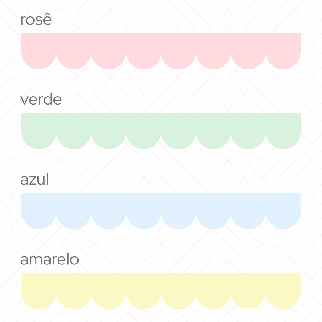 Faixas Adesivas De Parede Barrado Ondinha - Decoração Papel de Parede Quarto Infantil Menina Menino