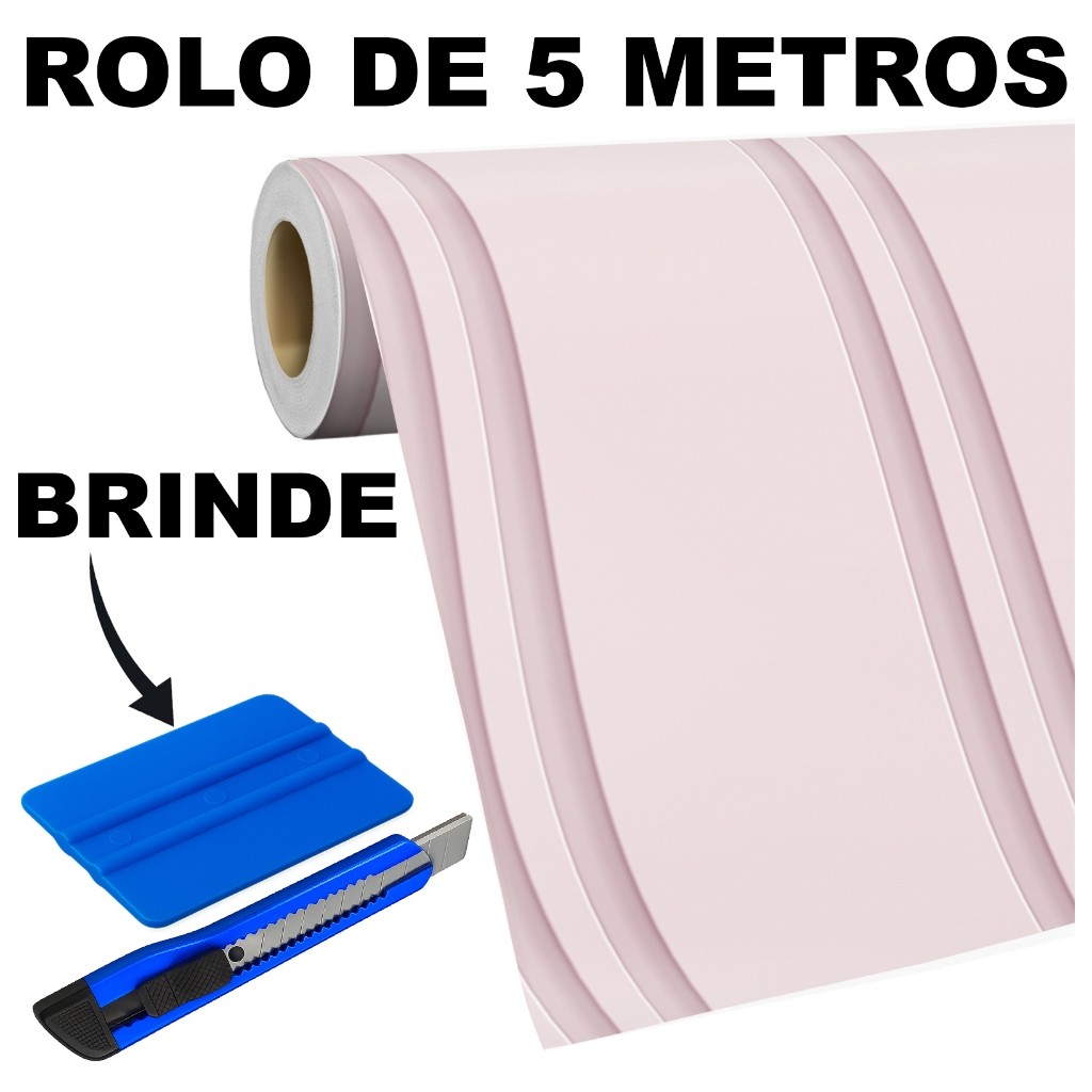 Papel de Parede Adesivo Ripado Madeira Rosa Bebe Quarto Infantil Menina Lavável Rolo de 5 Metros