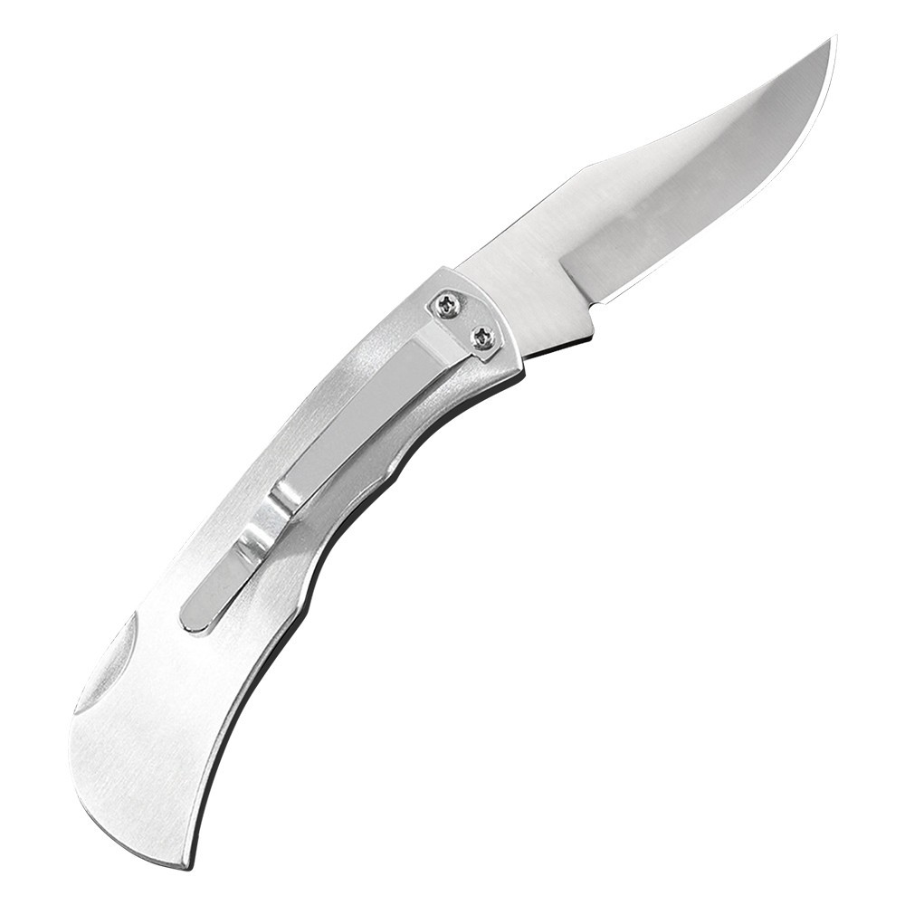 Zebu Style Stainless Steel Knife, Rust-Free, with Safety Lock and Clip, Pocket, Barretos, Top Quality