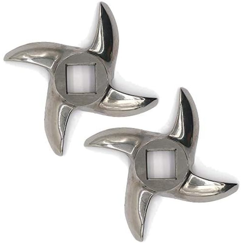 2 Pcs #12 Meat Grinder Blade Stainless Steel Knife Cutter Replacement for Grinders, Please check the size and shape