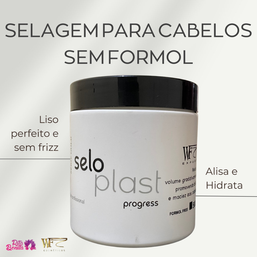 Selante Progressiva Sem Formol Selagem Térmica para cabelo liso perfeito e sem volume 500g WF