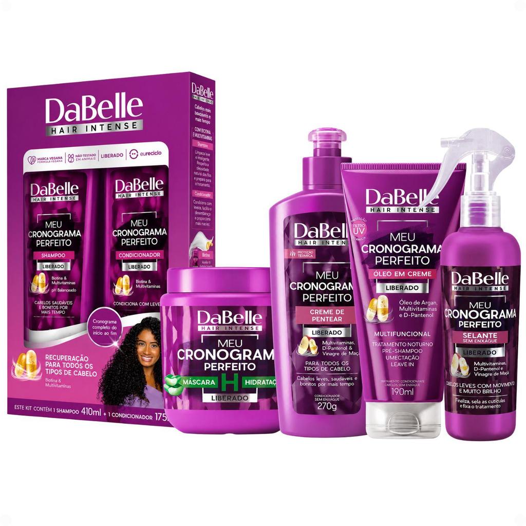 DaBelle Cronograma Sham e Cond+Máscara, Creme, Óleo, Selante