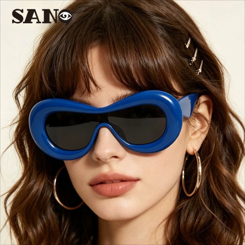 Óculos De Sol Coloridos Engraçados De Peça Combinada Para Homens E Mulheres Com Suporte Atacado COD Elegantes Personaliz
