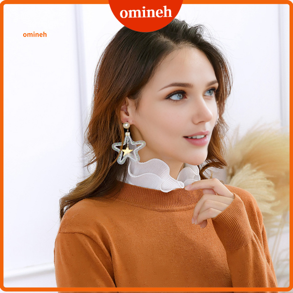 Women Fashion Collar Clothing Accessory Women’s Fake Lace Jacquard Tube Top with Button Closure Adjustable Bust Solid