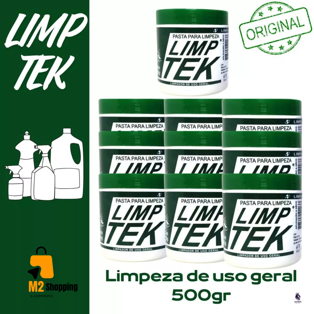 10 Pastas de Seco Limp Tek C/500g Lavagem a Seco Carro Sofa Computador Limpeza Profunda