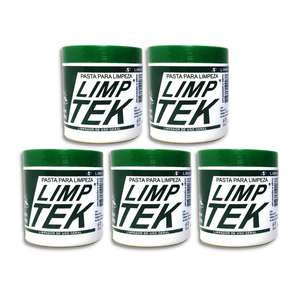 Kit 5 Limp Tek C/500g Lavagem a Seco Carro Sofa Casa Computador Limpeza Profunda