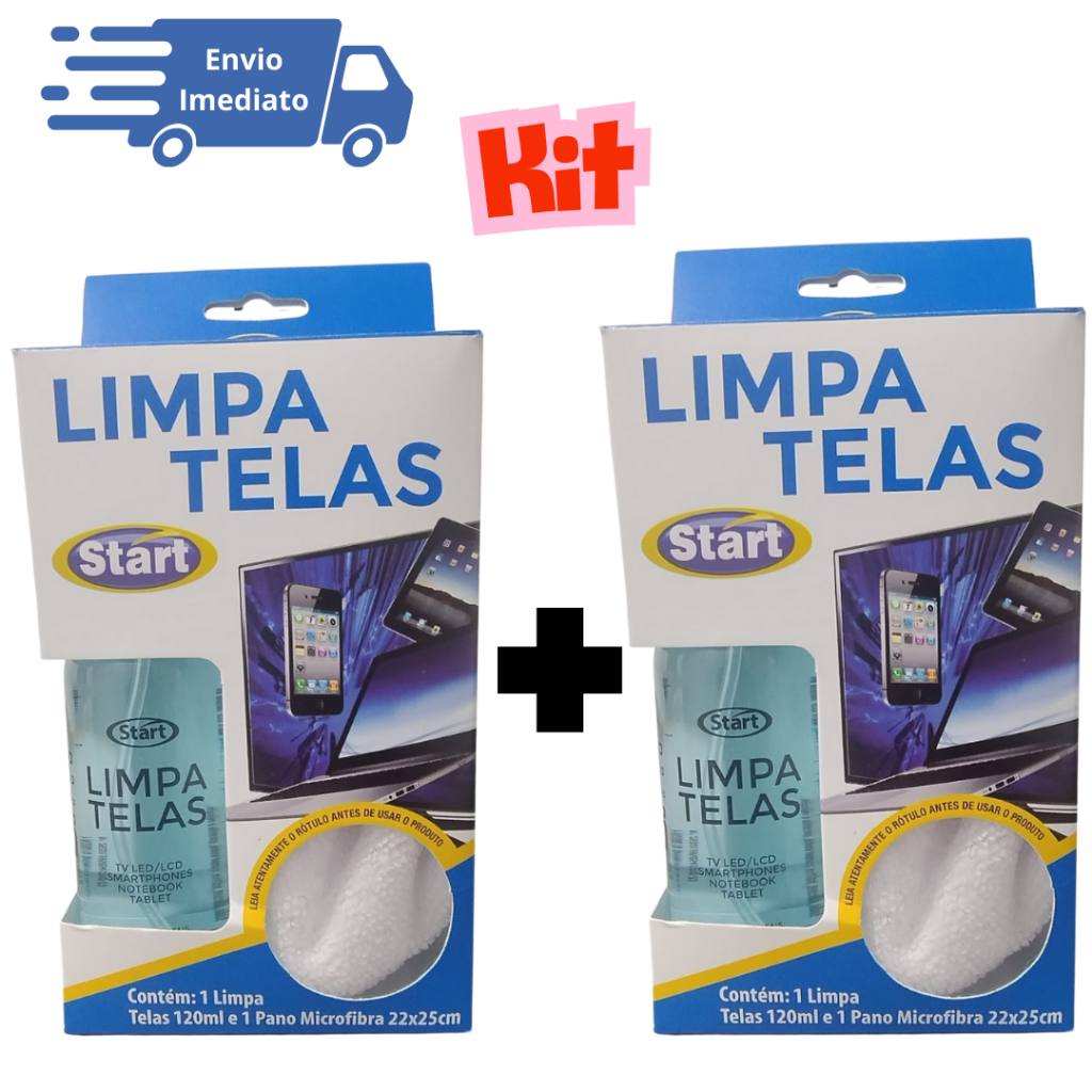 Kit 2 Limpa Telas + Flanela Celular Televisão Computador Telas em Geral