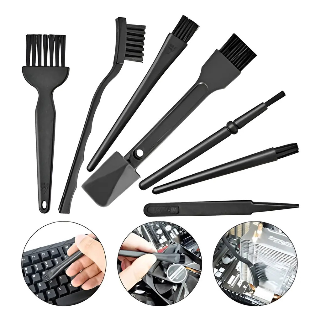 Kit 7 Esd Escova De Limpeza Antiestática Ferramenta De Limpeza De Poeira De Computador