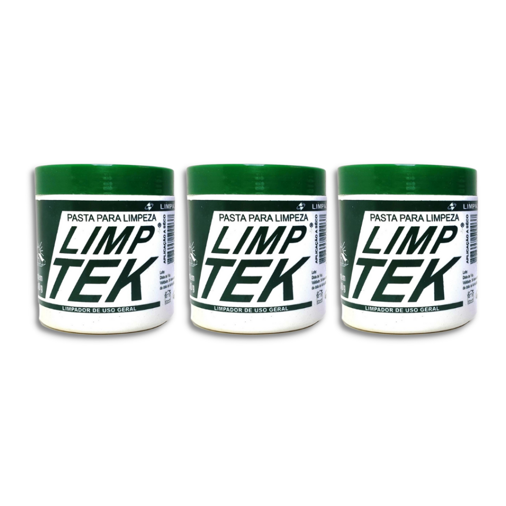 3 Pastas de Seco Limp Tek C/500g Lavagem a Seco Carro Sofa Casa Computador Limpeza Profunda