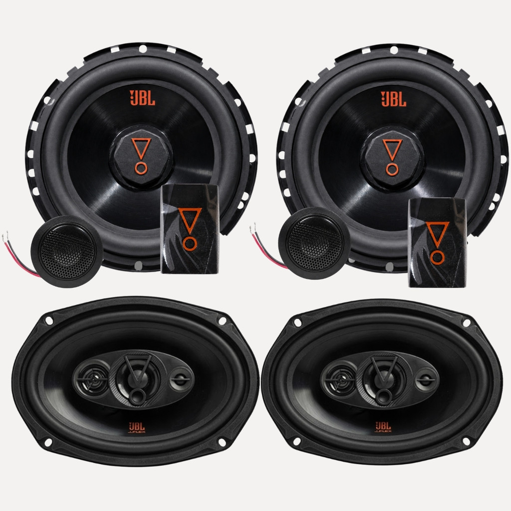 KIT 2 FALANTES JBL 2 VIAS 6 POLEGADAS 160W + PAR ALTO FALANTES 6X9 110W