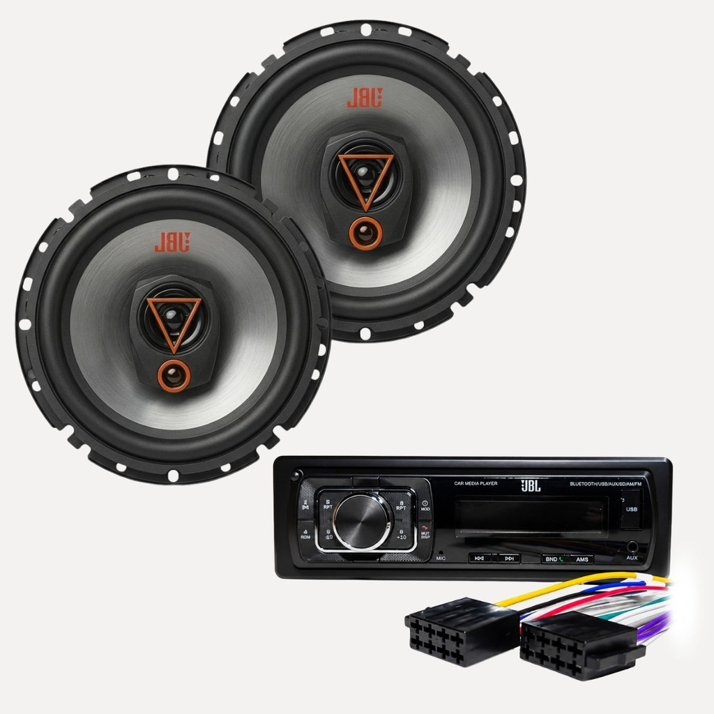 KIT SOM JBL PAR ALTO FALANTES 6 POLEGADAS 160W RMS + RÁDIO CELEBRITY 150 USB BLUETOOTH