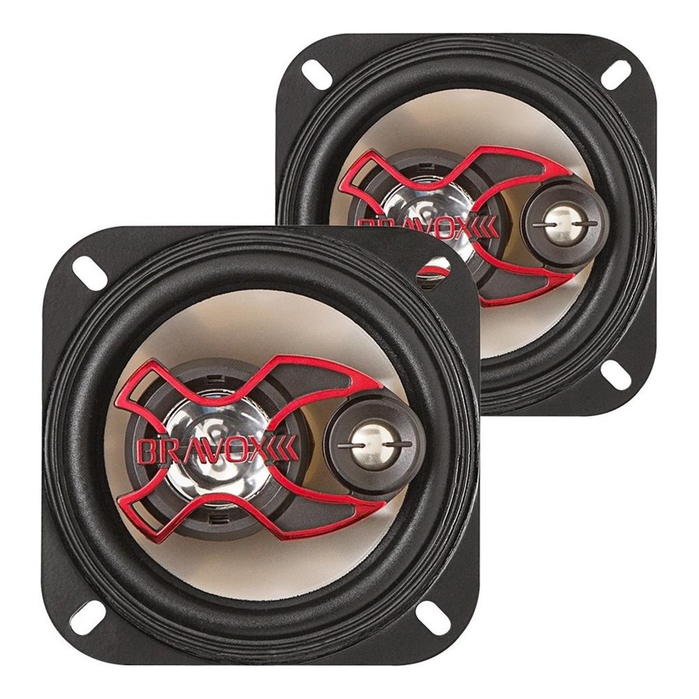 Alto Falante 4 Polegadas Bravox 80w Rms B3X40-X Triaxial 4 Ohms Bobina Simples 160w Pico Par