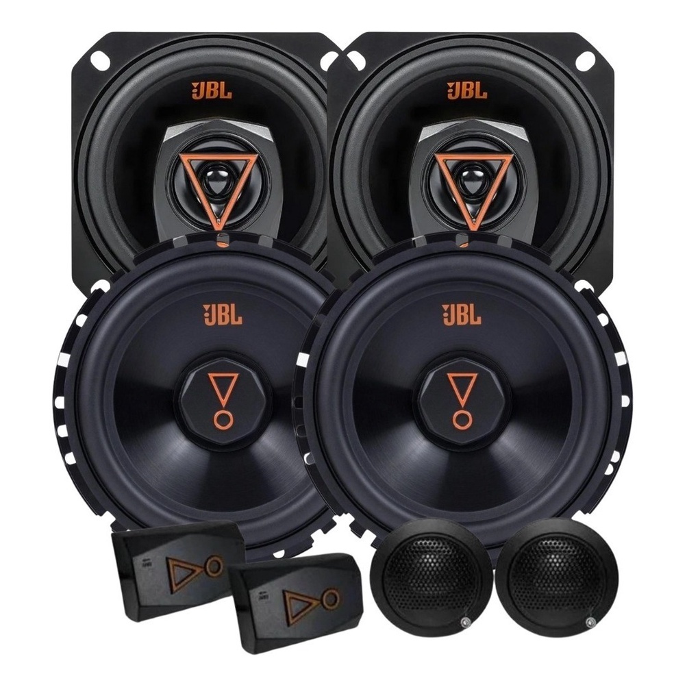 Kit 2 Vias 6 JBL 62VMS80 160W + Par Alto Falantes 4 Triaxiais JBL 4TRMS80 160W