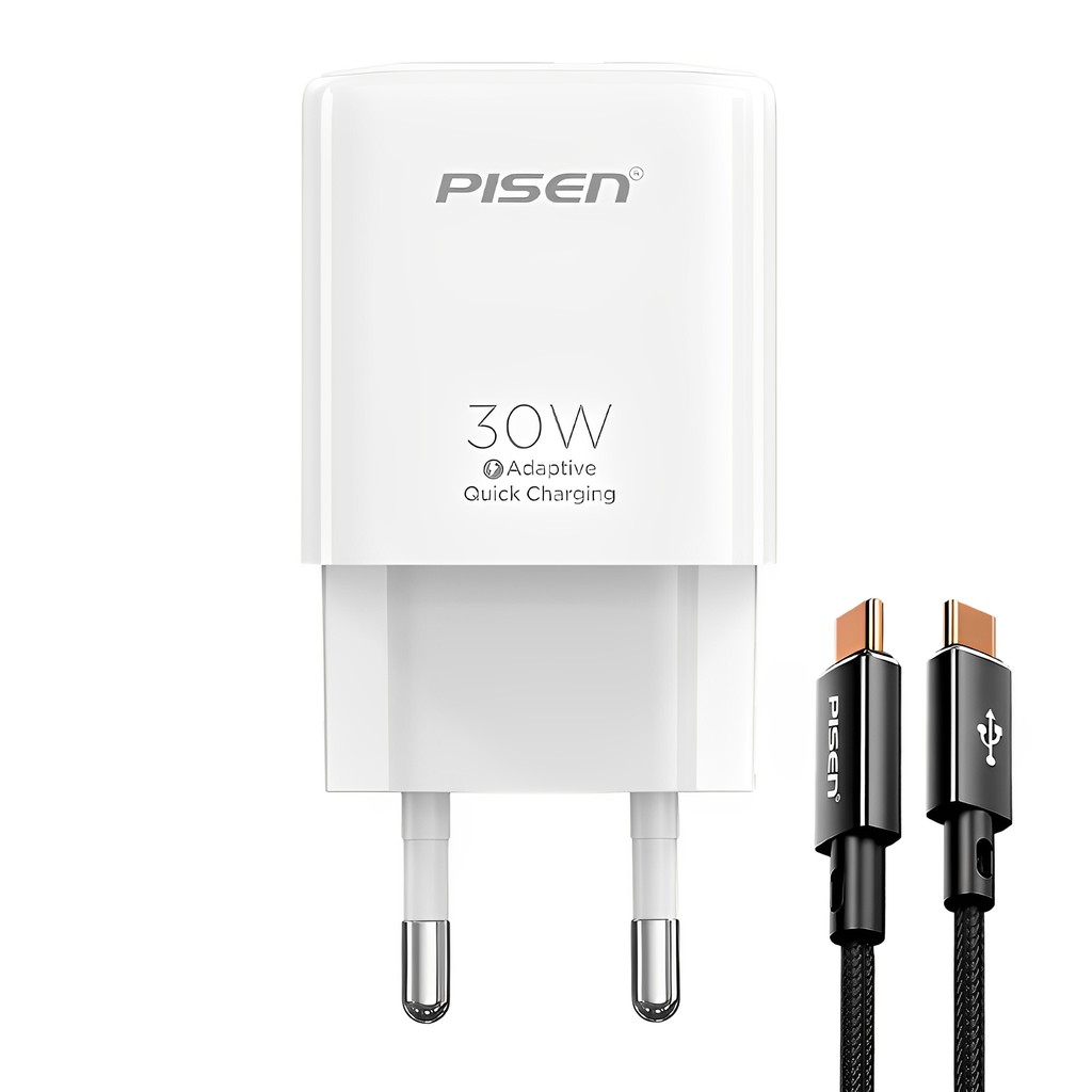 Pisen PISEN-PISEN Quick 30W USB-C Power Adapter (EU) White A843-200150CEU1 (K-9165-9132)