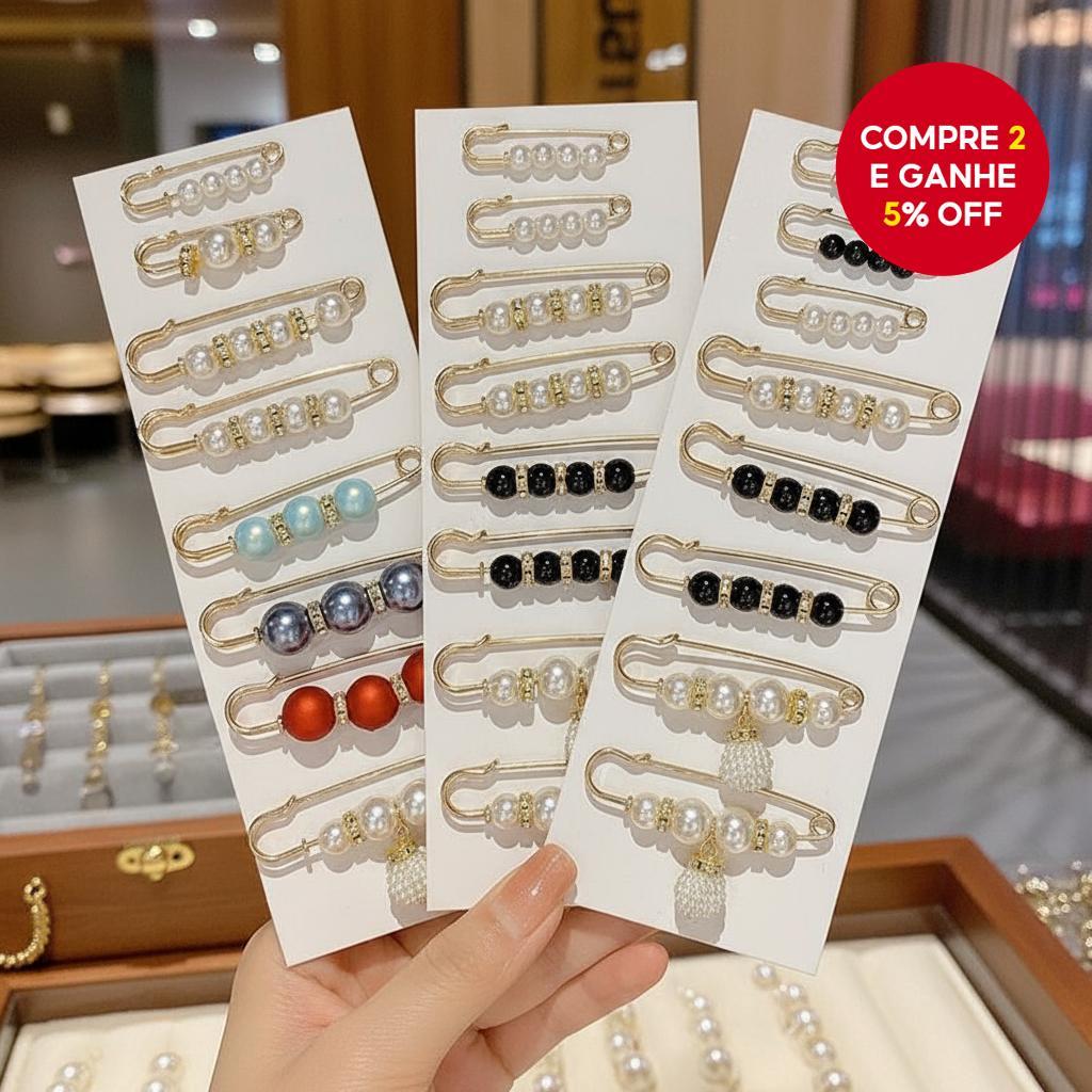 Conjunto de broches anti-reflexo de moda coreana para vestidos, clipes de cintura ajustáveis e alfinete de segurança